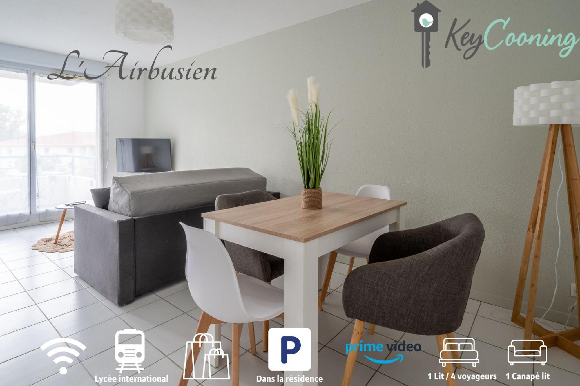 Appartement L'airbusien - Terrasse Et Parking - Airbus à Coté *
